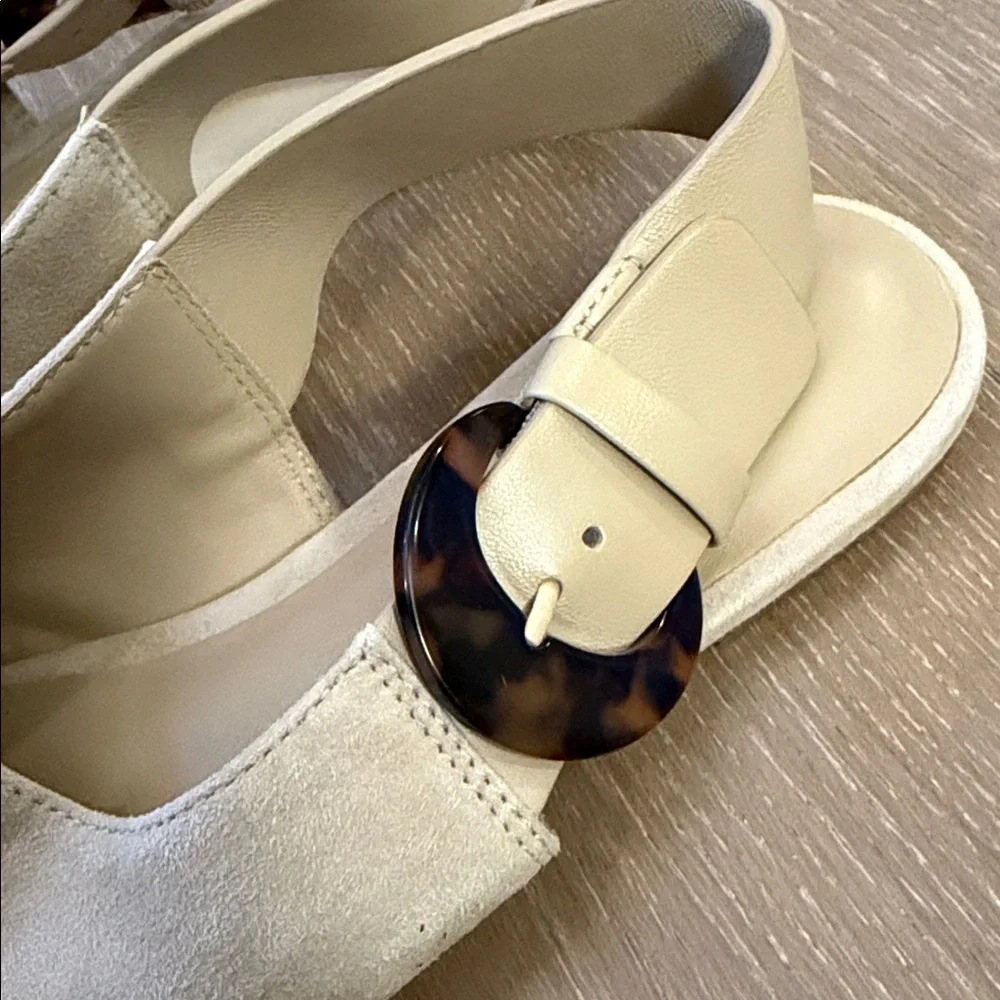 Vince Cadot Suede Slingback Flats Loafer Sandal | 6.5 - Picture 6 of 7